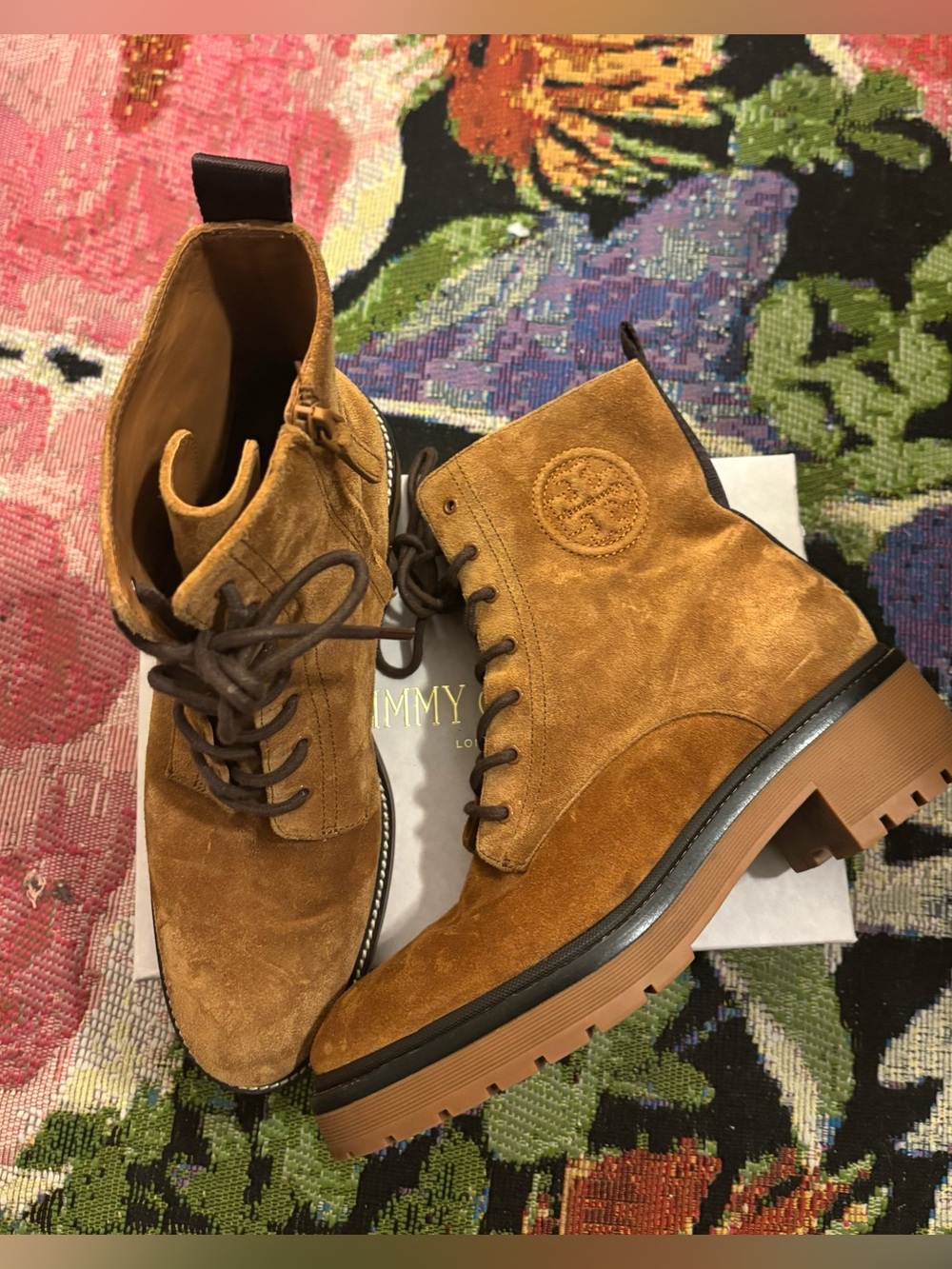 Tory Burch Miller Suede Lug Sole Boots 10 1/2 (M)
